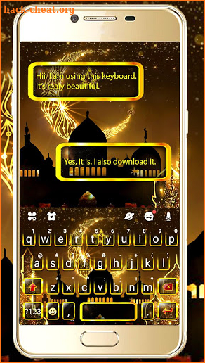 Gold Ramadan Keyboard Theme screenshot