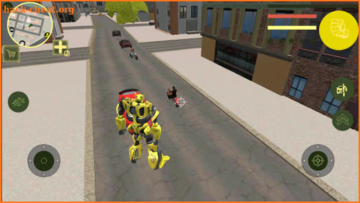 Gold Robot Car Transforme Futuristic Supercar screenshot