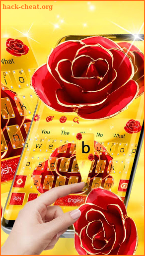 Gold Rose Keyboard Theme screenshot