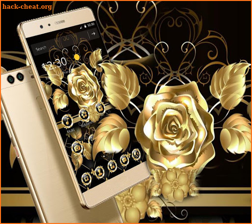 Gold Rose Leaf Theme screenshot