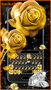 Gold Rose Lux Keyboard Theme screenshot