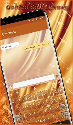 Gold Silk Luxury Keyboard Theme screenshot