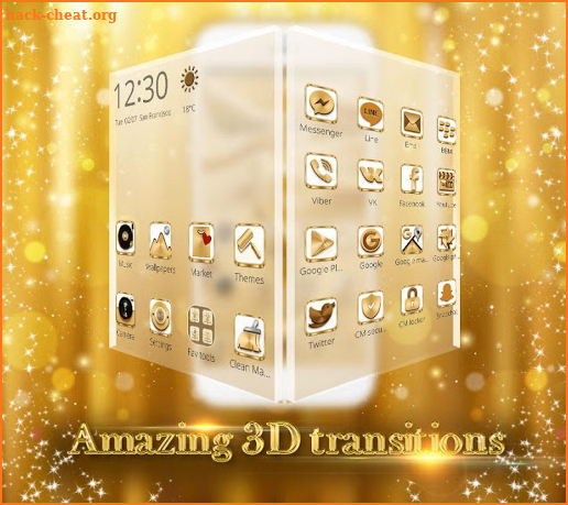 Gold Silk Luxury Launcher screenshot