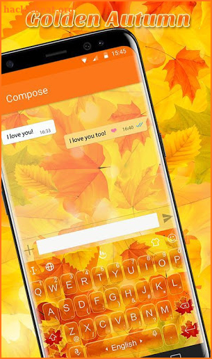 Golden Autumn Keyboard Theme screenshot