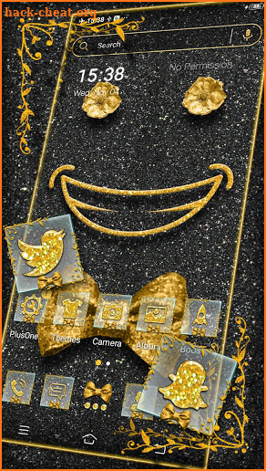 Golden Black Glitter Theme Launcher screenshot