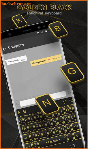 Golden Black Keyboard Theme screenshot