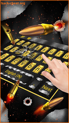 Golden Bullets Crack Keyboard Theme screenshot