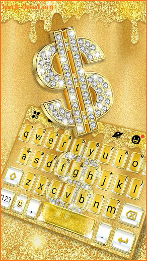 Golden Dollar Drops Keyboard Theme screenshot