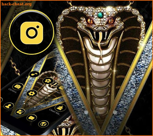 Golden Glitter Diamond Cobra Theme screenshot