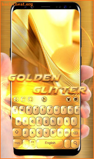 Golden Glitter Keyboard Theme screenshot