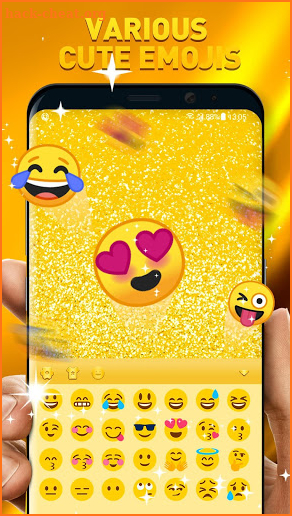 Golden Keyboard - GIF & Emoji & Sticker screenshot