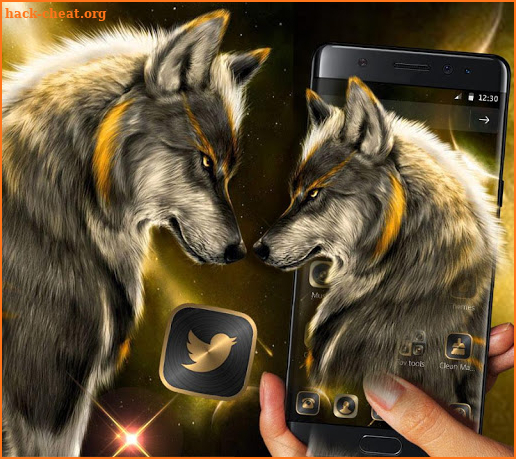 Golden Noble Wolf Theme screenshot