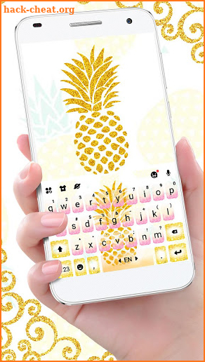 Golden Pineapple Keyboard Theme screenshot