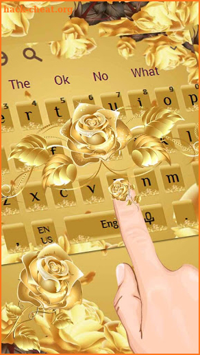 Golden Rose Keyboard Theme screenshot