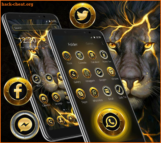 Golden Wild Lion Theme screenshot