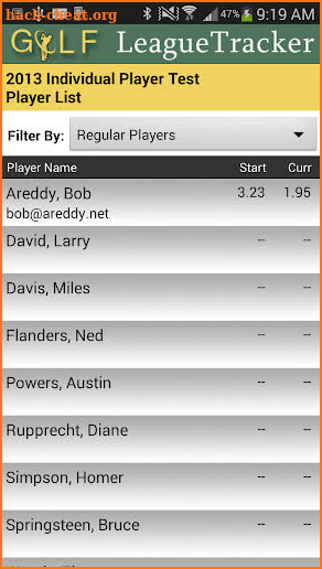Golf League Tracker screenshot