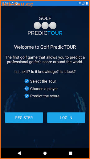 Golf PredicTOUR screenshot