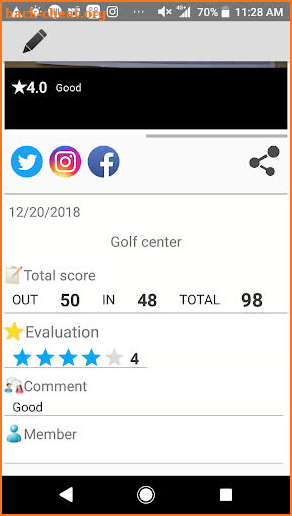 Golf Score Management Photo screenshot