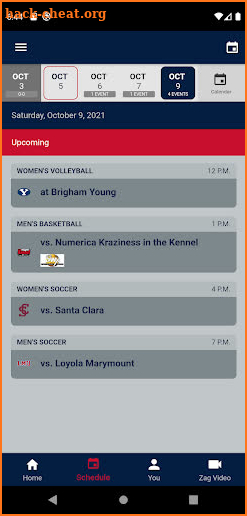 Gonzaga Bulldogs screenshot