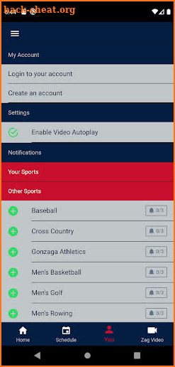 Gonzaga Bulldogs screenshot