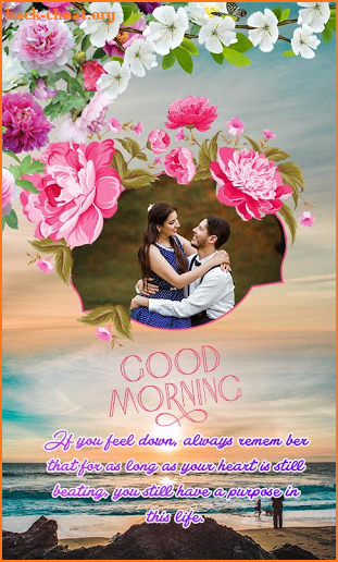 Good Morning Greetings and Photo Frame screenshot