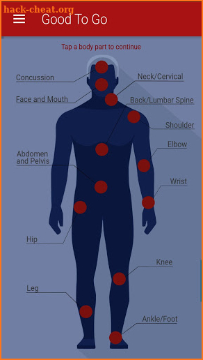 Good To Go Sports Injury Tool screenshot