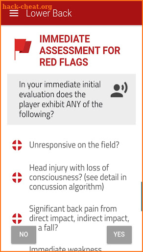 Good To Go Sports Injury Tool screenshot