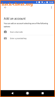 Google Authenticator screenshot