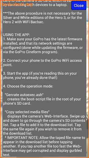 GoPro WiFi Media Transfer 480p screenshot