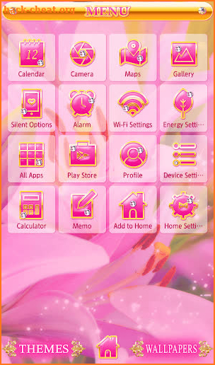 Gorgeous Wallpaper Pink Lilies Theme screenshot