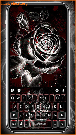 Gothic Bloody Rose Keyboard Theme screenshot