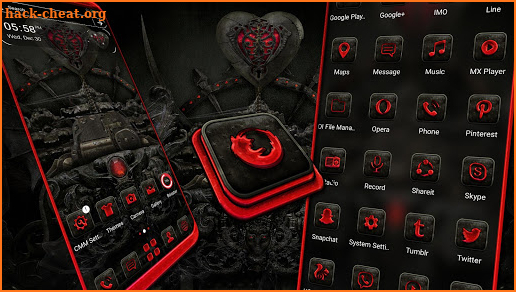 Gothic Machine Heart Launcher Theme screenshot