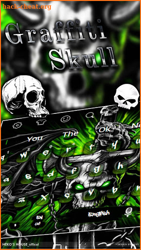 Gothic Metal Graffiti Skull Keyboard Theme screenshot