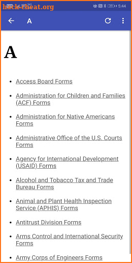 Government Forms screenshot