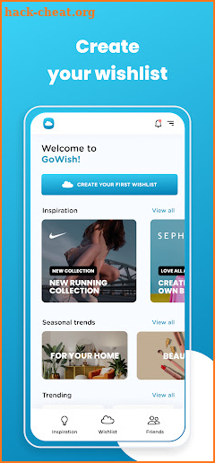 GoWish screenshot