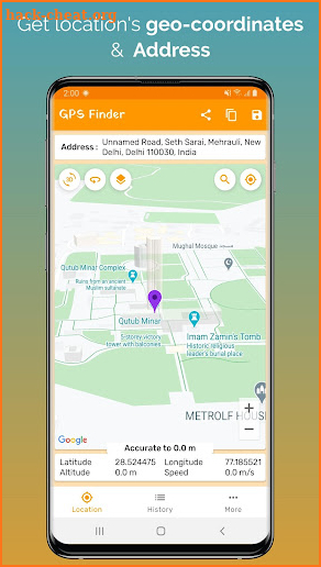 Gps Coordinates finder - save & share location screenshot