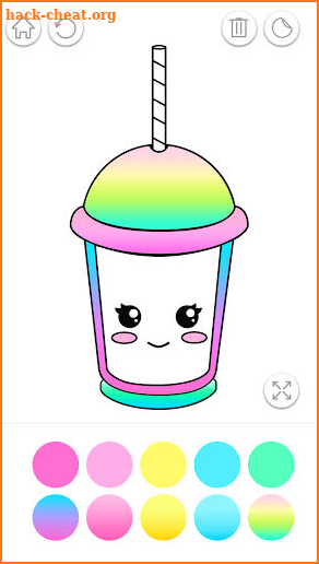 Gradient Kawaii Coloring Book screenshot