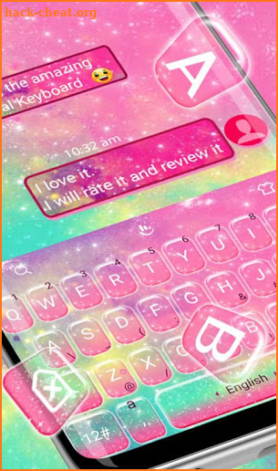 Gradient Pink Keyboard Theme screenshot