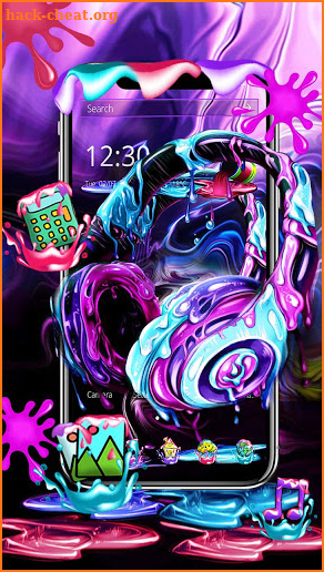 Graffiti Art Headphone Launcher Theme screenshot