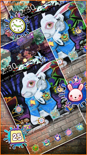 Graffiti Bunny Theme screenshot