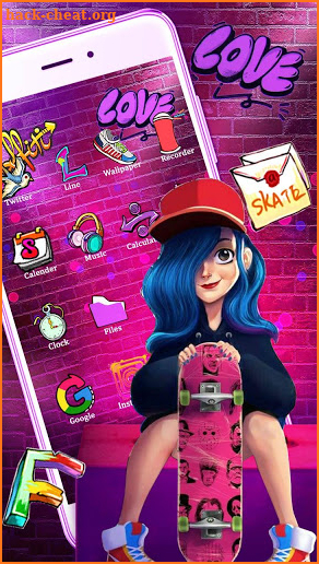 Graffiti, Skater, Girl Themes & Wallpapers screenshot