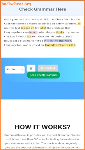 Grammar Checker - Check Grammatical Mistakes screenshot