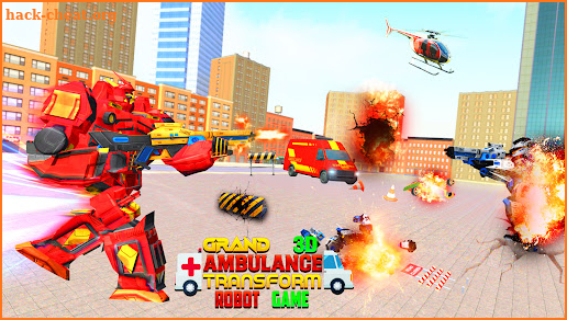 Grand Ambulance Robot Transform Car screenshot