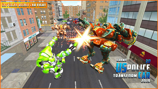 Grand Police Car Robot Transform Rescue Battle screenshot