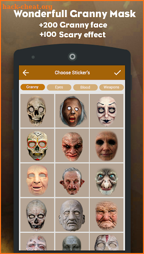 granny camera editor: scary grandmother masks face screenshot