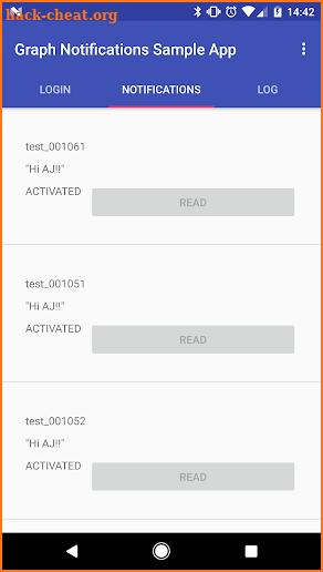 Graph Notifications Sample App screenshot