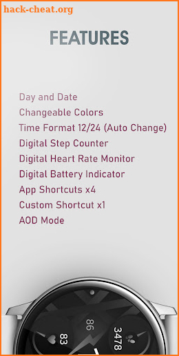 Graphite Digital Watch Face screenshot