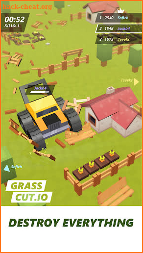 Grass cut.io - survive & become the last lawnmower screenshot