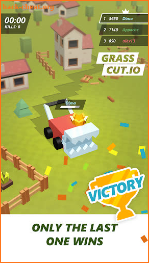 Grass cut.io - survive & become the last lawnmower screenshot