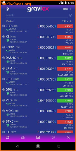 GRAVIEX - Cryptocurrency Exchange screenshot